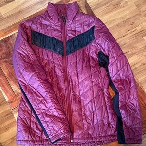 Patagonia Women’s Quilted Lightweight Jacket - Burgundy with Black Trim